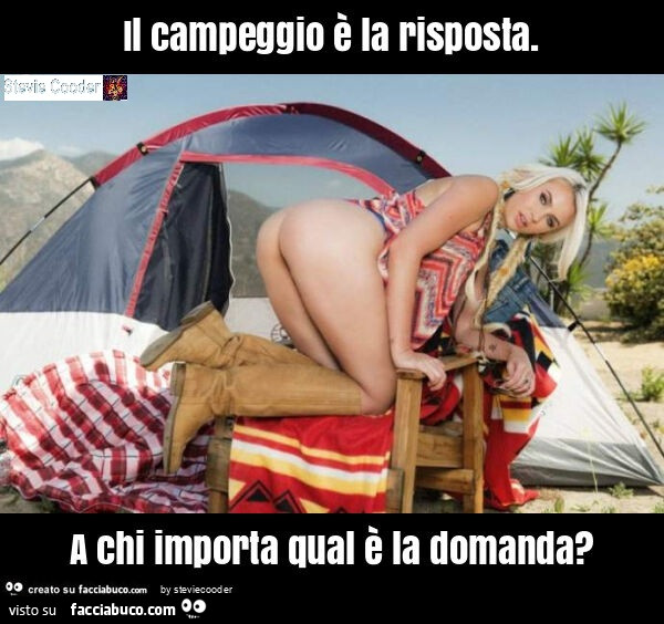 Il campeggio è la risposta. A chi importa qual è la domanda?