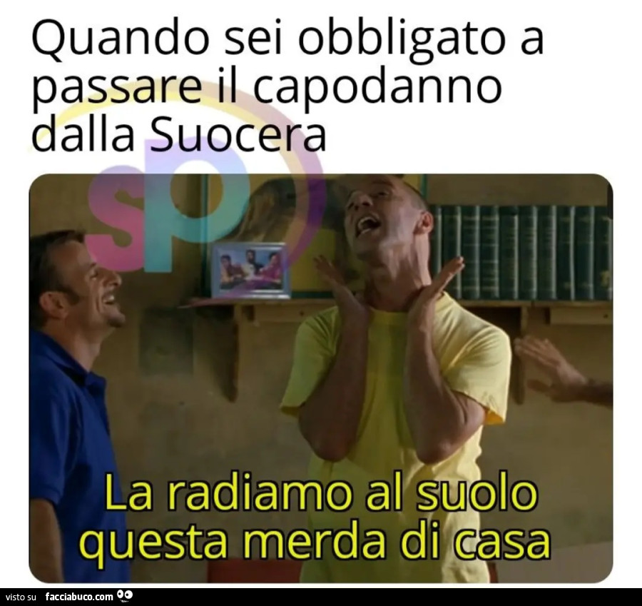 Quando sei obbligato a passare il capodanno dalla suocera la radiamo al suolo questa merda di casa aldo