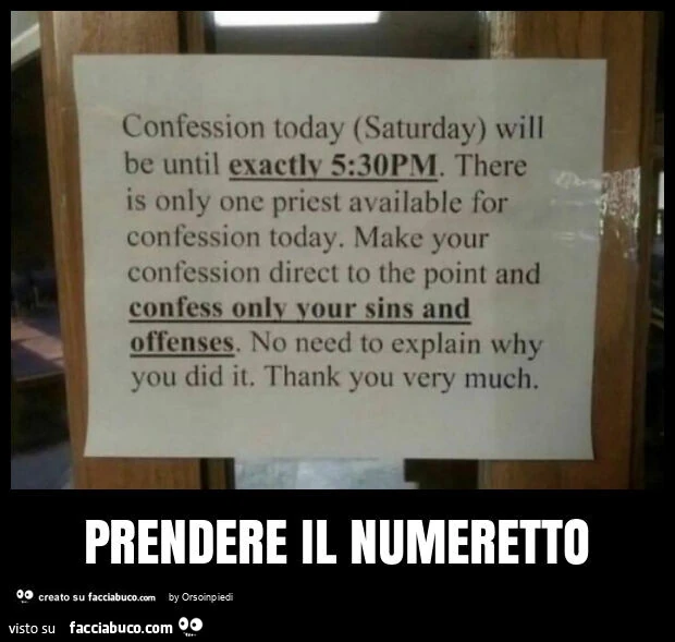 Prendere il numeretto