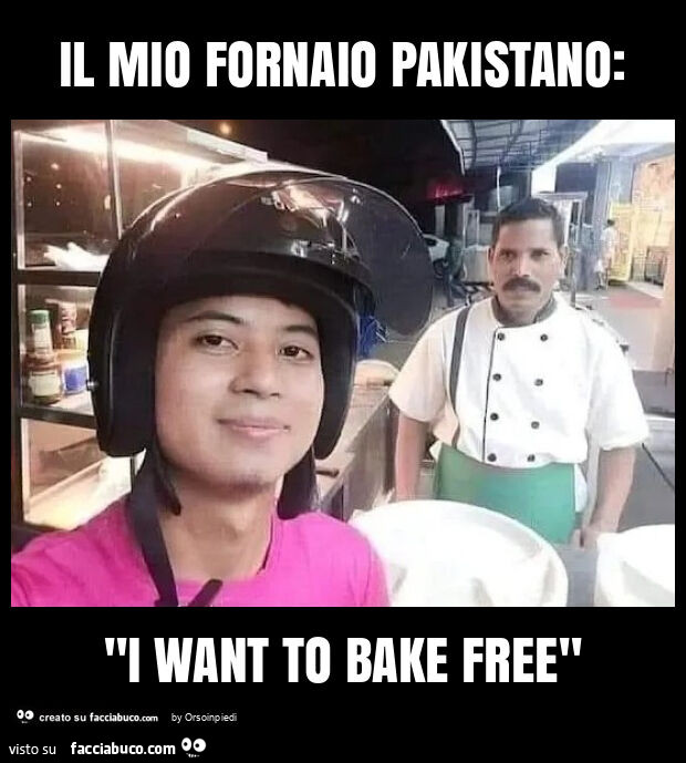 Il mio fornaio pakistano: "i want to bake free"