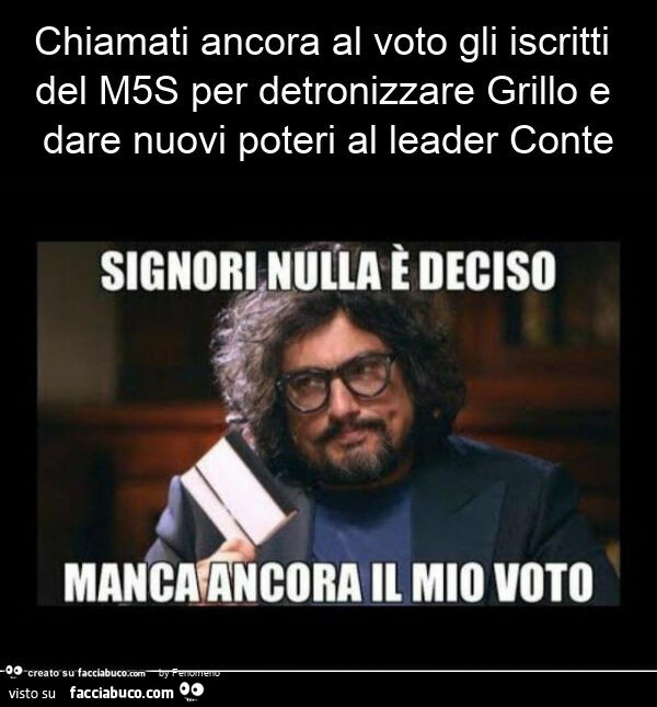 Chiamati ancora al voto gli iscritti del m5s per detronizzare grillo e dare nuovi poteri al leader conte