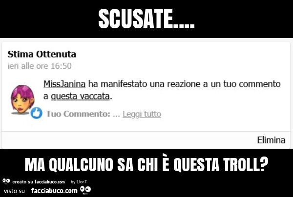 Scusate… ma qualcuno sa chi è questa troll?