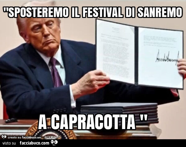 "sposteremo il festival di sanremo a capracotta "