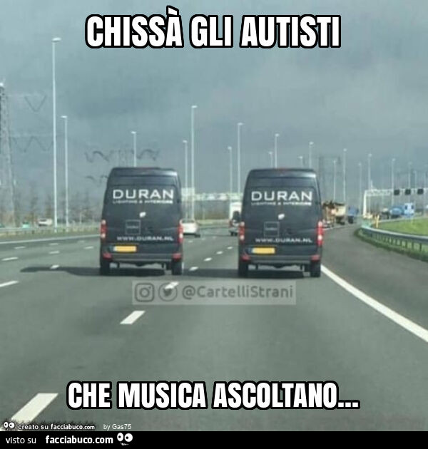 Chissà gli autisti che musica ascoltano