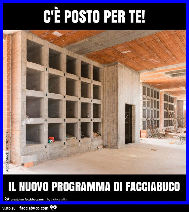 C'è posto per te! Il nuovo programma di facciabuco