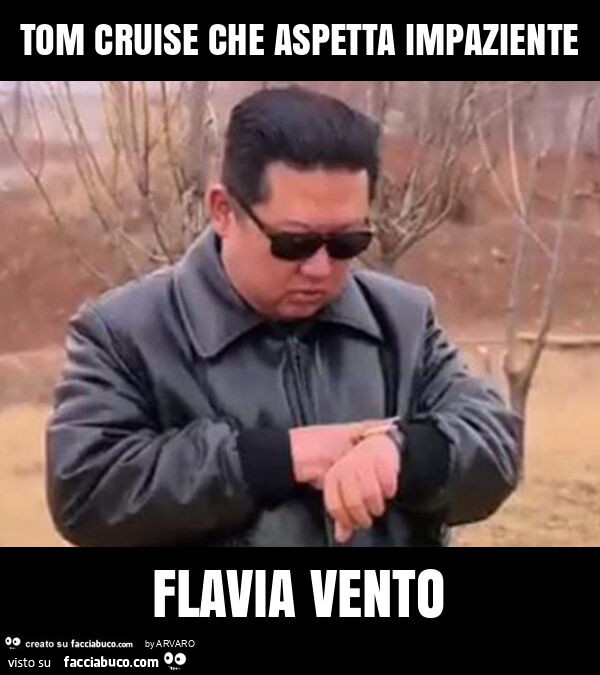 Tom cruise che aspetta impaziente flavia vento