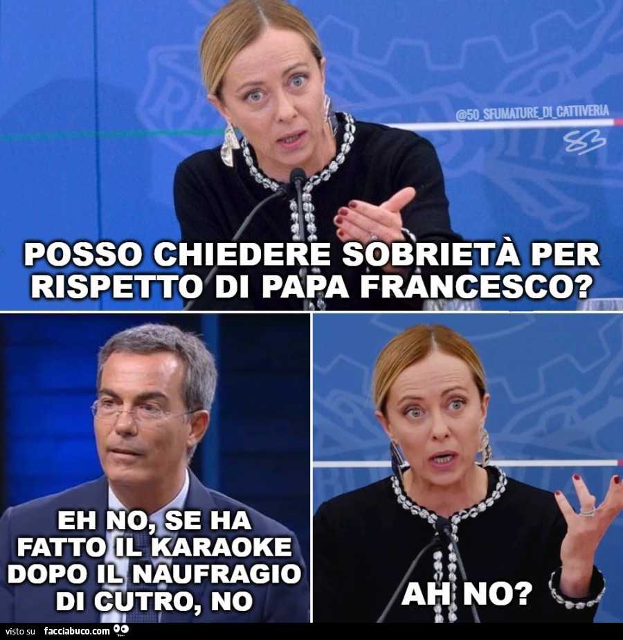 Posso chiedere sobrietà per rispetto di Papa Francesco?