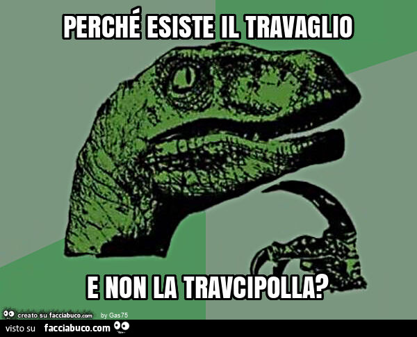 Perché esiste il travaglio e non la travcipolla?