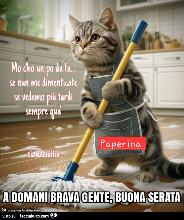 A domani brava gente, buona serata