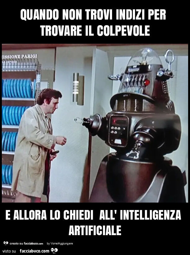 Quando non trovi indizi per trovare il colpevole e allora lo chiedi all' intelligenza artificiale