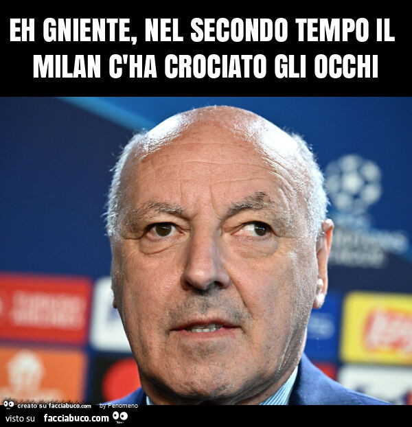 Eh gniente, nel secondo tempo il milan c'ha crociato gli occhi