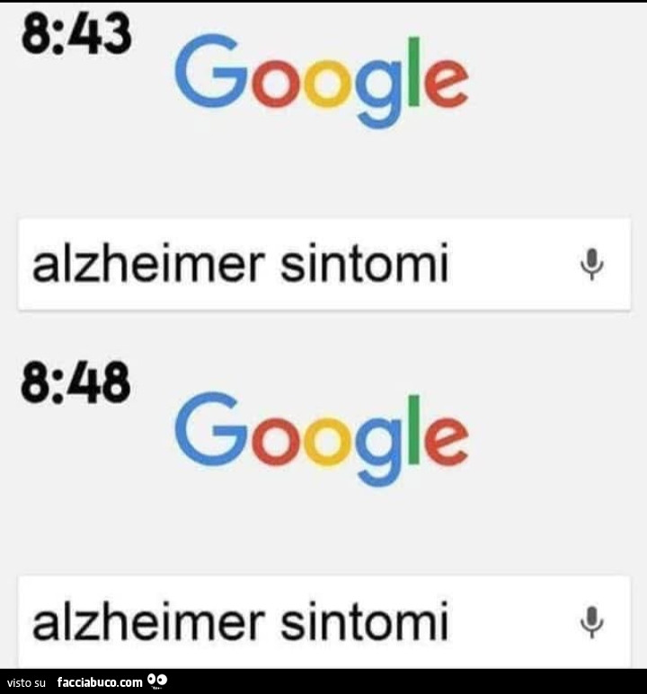 Google alzheimer sintomi