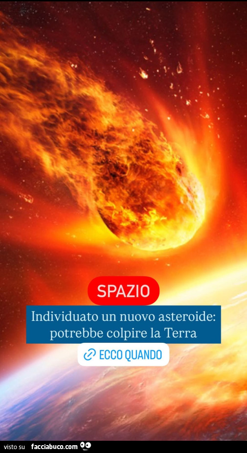 Individuato un nuovo asteroide: potrebbe colpire la terra