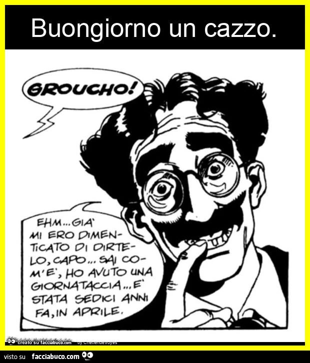 Buongiorno un cazzo