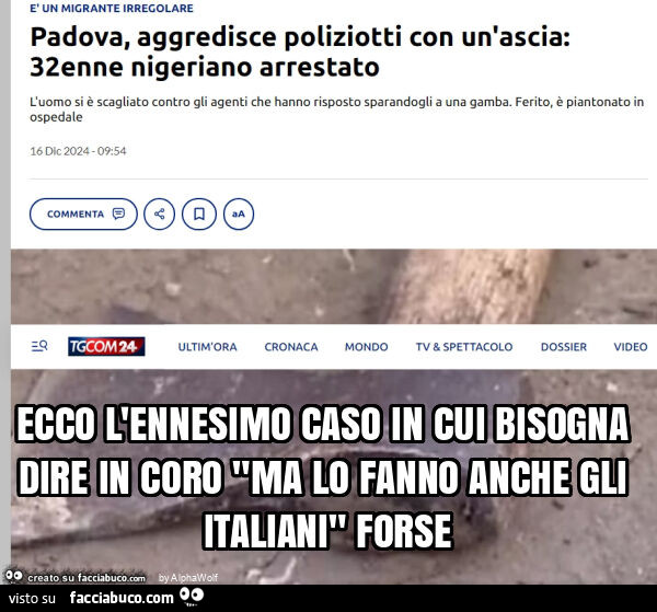 Ecco l'ennesimo caso in cui bisogna dire in coro "ma lo fanno anche gli italiani" forse