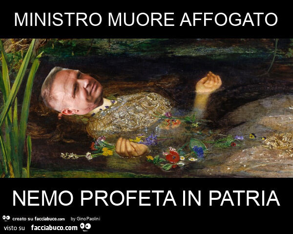 Ministro muore affogato nemo profeta in patria