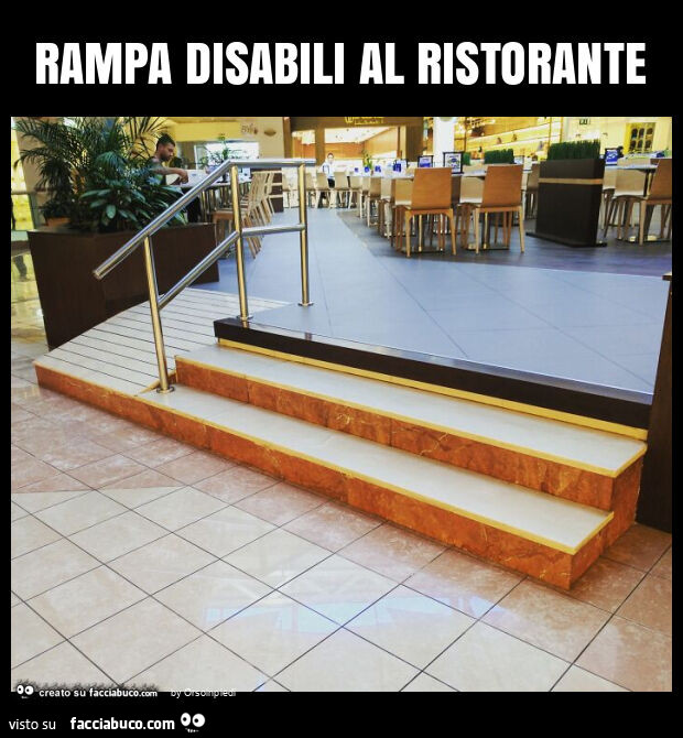 Rampa disabili al ristorante