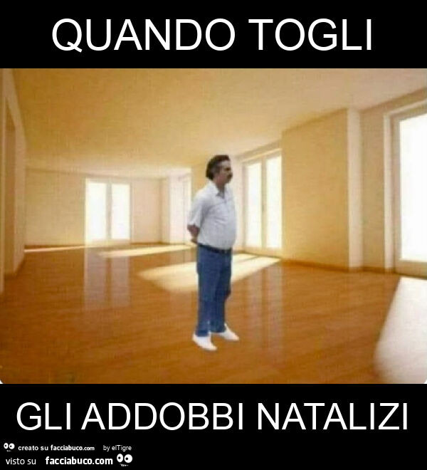 Quando togli gli addobbi natalizi