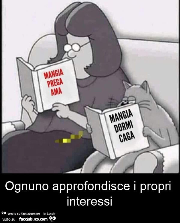 Ognuno approfondisce i propri interessi