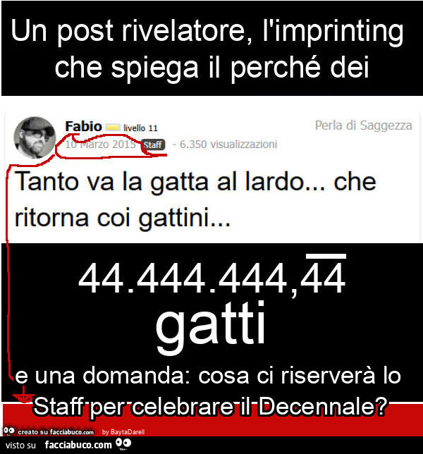 44.444.444,44 periodico gatti. E una domanda: cosa ci riserverà lo staff per celebrare il decennale?