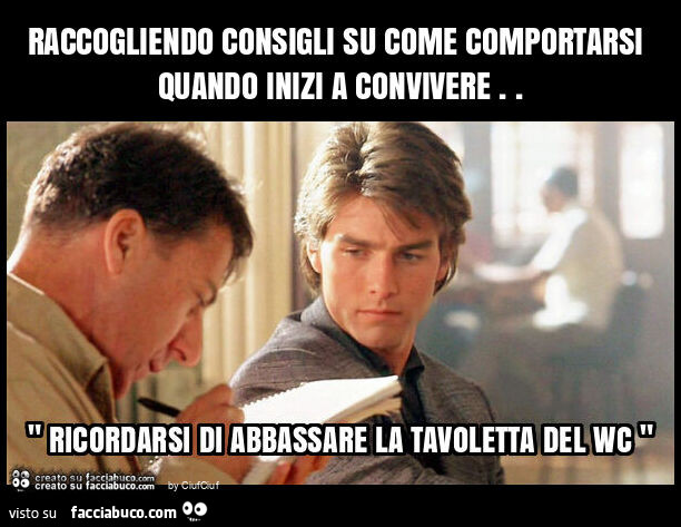 Raccogliendo consigli su come comportarsi quando inizi a convivere