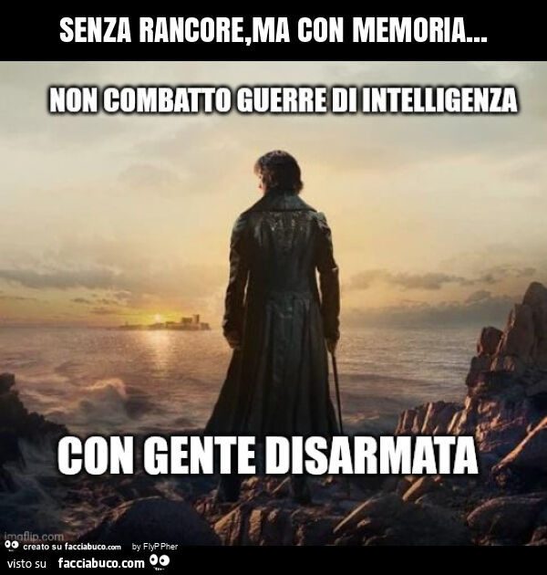 Senza rancore, ma con memoria