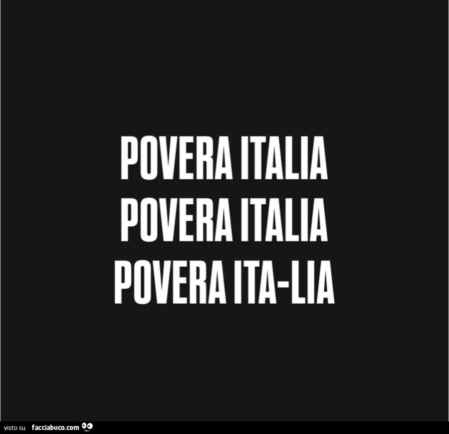 Povera Italia canzone festival Sanremo 2025