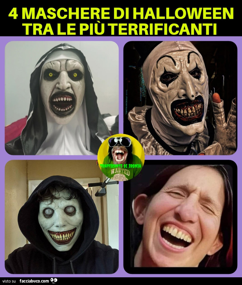 4 maschere di Halloween tra le più terrificanti