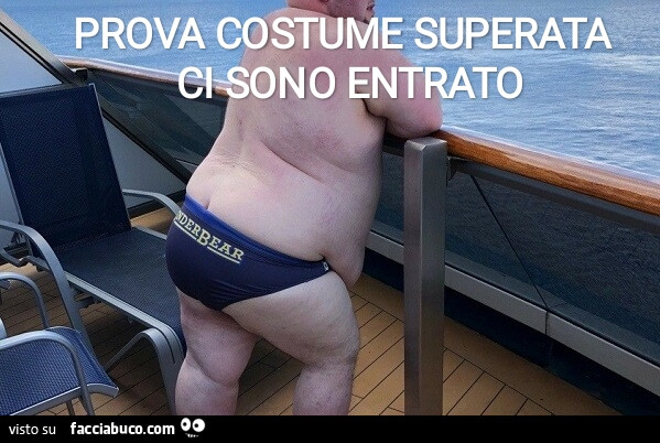 Prova costume superata