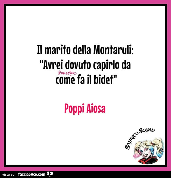 Il marito della montaruli: avrei dovuto capirlo da come fa il bidet