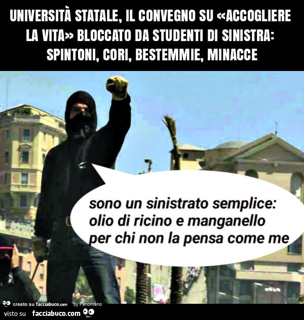 Università statale, il convegno su «accogliere la vita» bloccato da studenti di sinistra: spintoni, cori, bestemmie, minacce