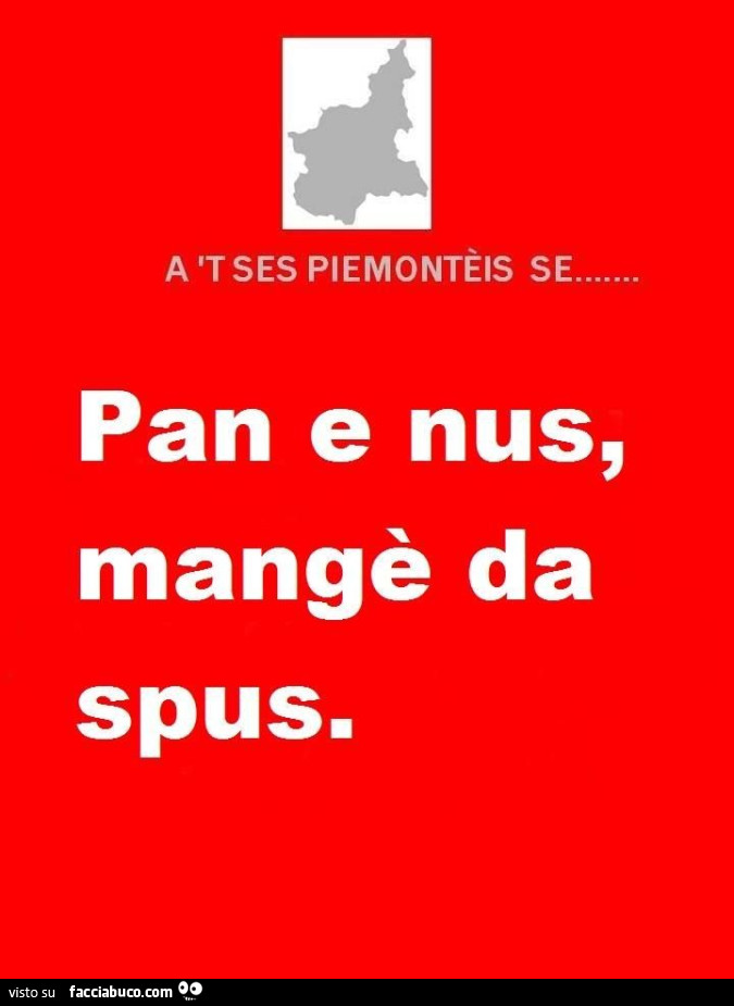 Pan e nus, mangè da spus