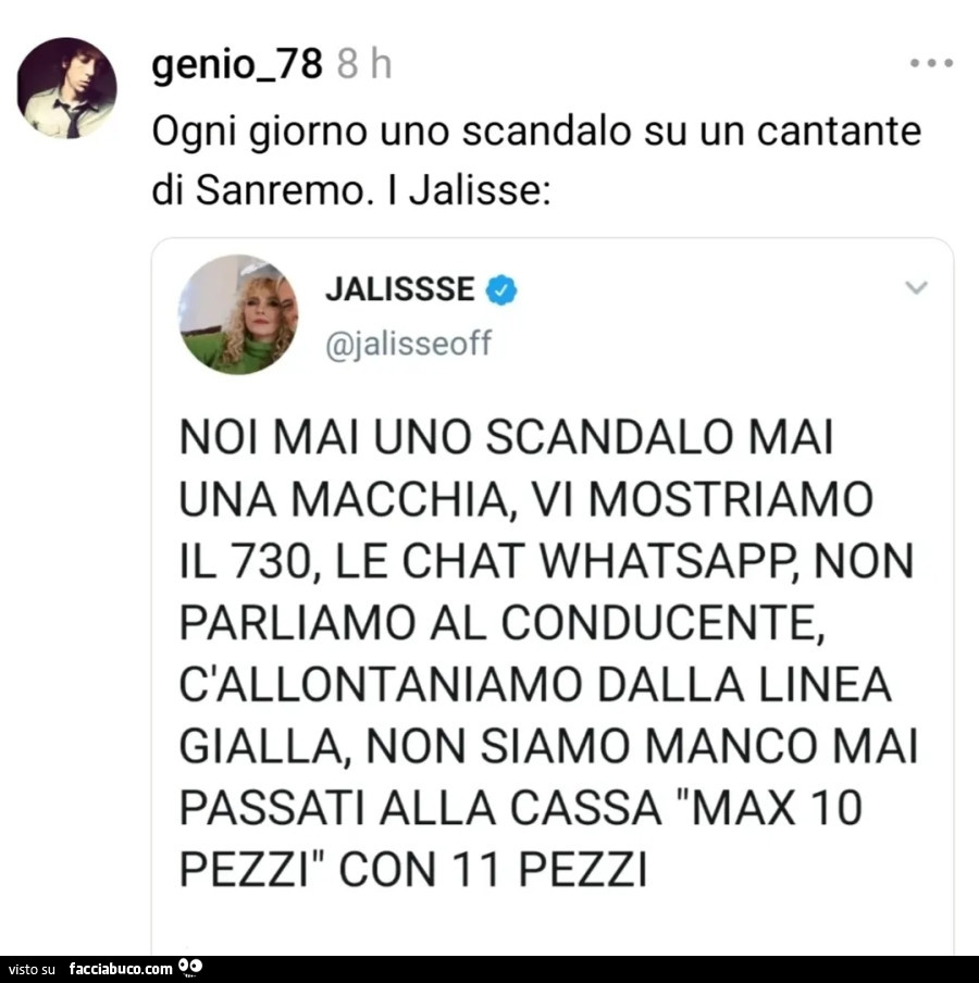 Ogni giorno uno scandalo su un cantante di sanremo. I jalisse