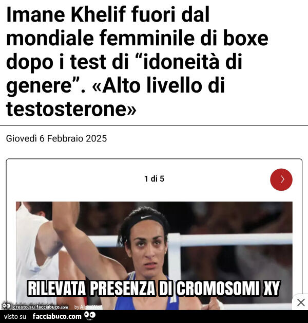 Rilevata presenza di cromosomi xy