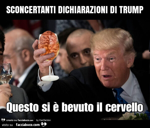 Sconcertanti dichiarazioni di trump