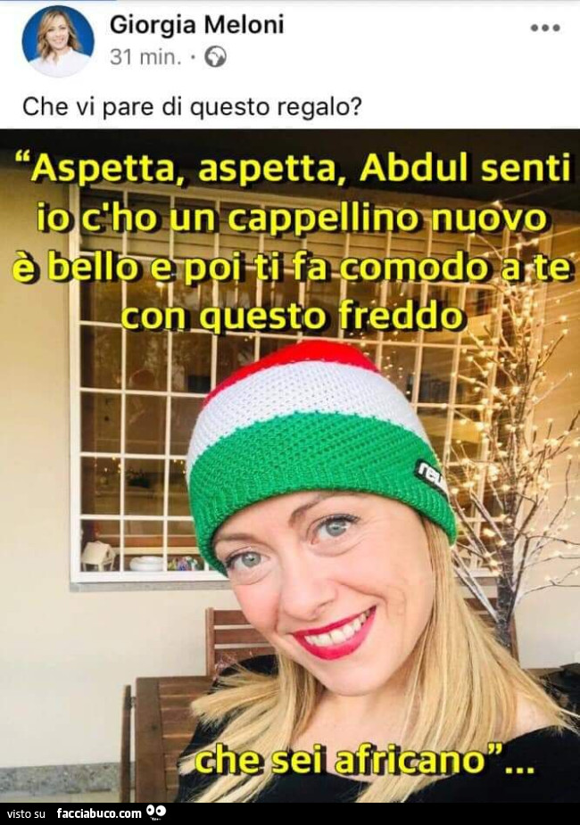 La Meloni fa un regalo a risorsa