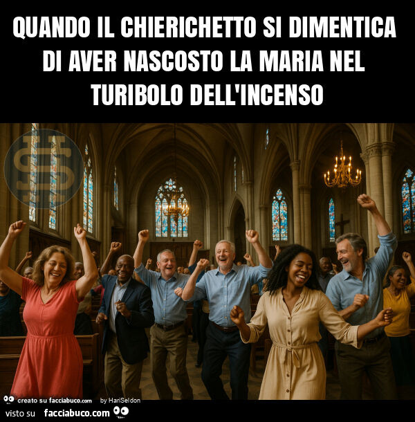 Quando il chierichetto si dimentica di aver nascosto la maria nel turibolo dell'incenso