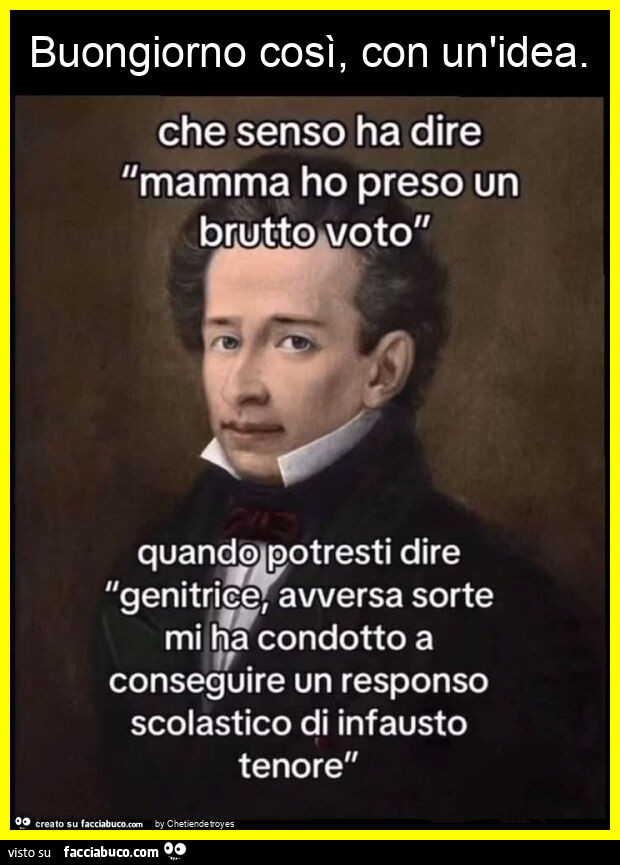 Buongiorno così, con un'idea
