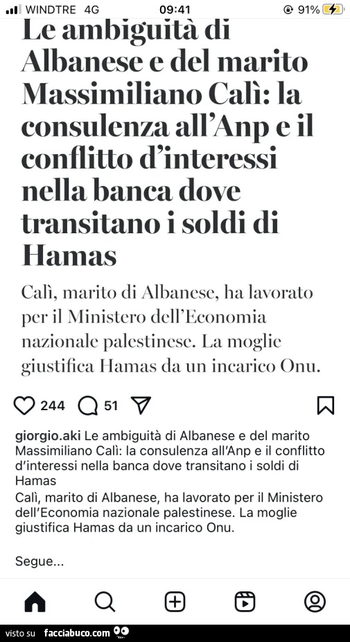 Le ambiguità di albanese e del marito massimiliano calì