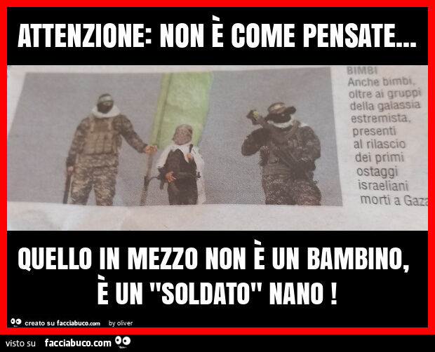 Attenzione: non è come pensate… quello in mezzo non è un bambino, è un "soldato" nano