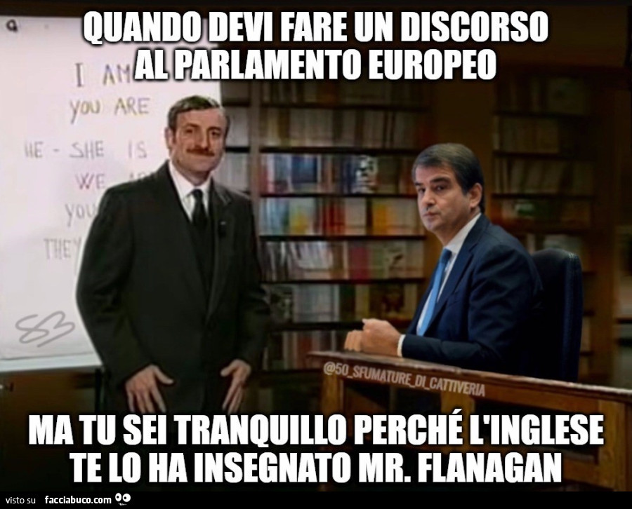 Quando devi fare un discorso al parlamento europeo