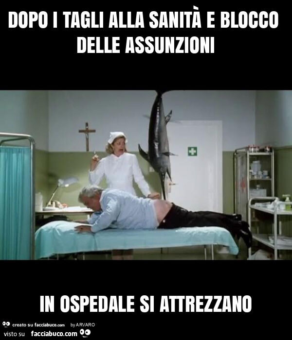 Dopo i tagli alla sanità e blocco delle assunzioni in ospedale si attrezzano