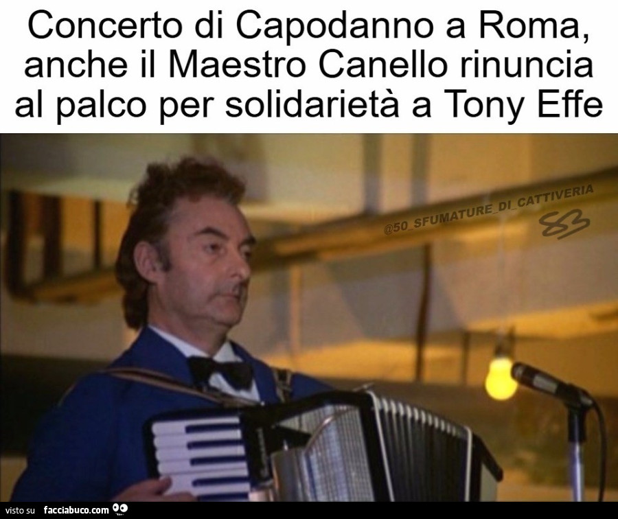 Il Maestro Canello rinuncia al concerto per solidarietà a Tony Effe