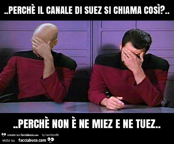 Perchè il canale di suez si chiama così? … perchè non è ne miez e ne tuez