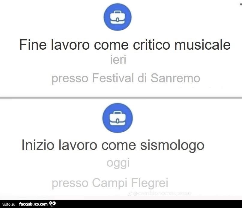 Fine lavoro come critico musicale. Inizio lavoro come sismologo