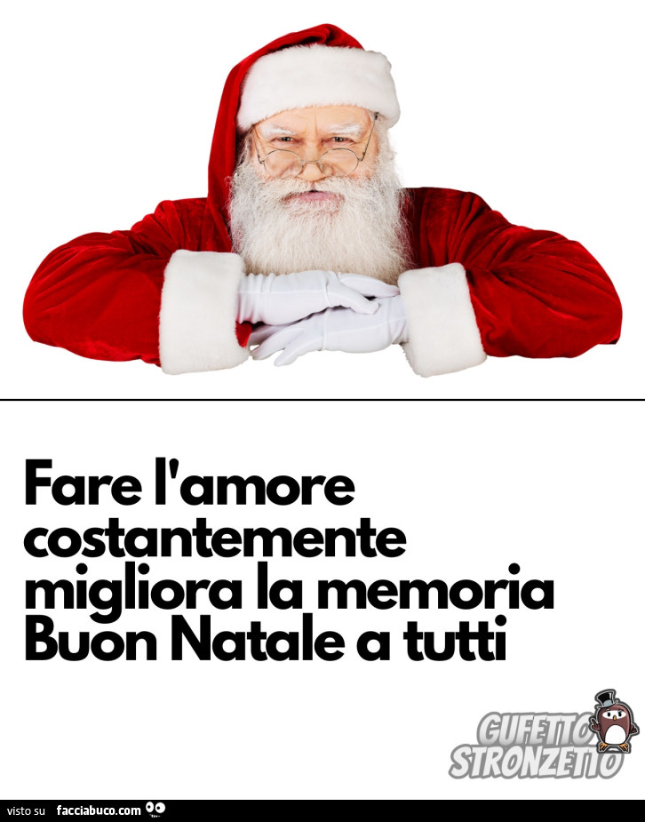 Fare l'amore costantemente migliora la memoria buon natale a tutti