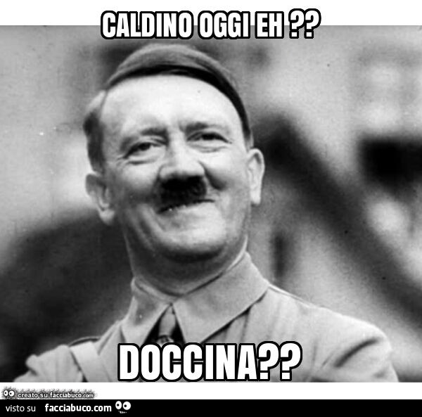 Caldino oggi eh? Doccina?