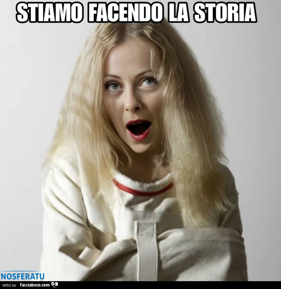 Stiamo facendo la storia