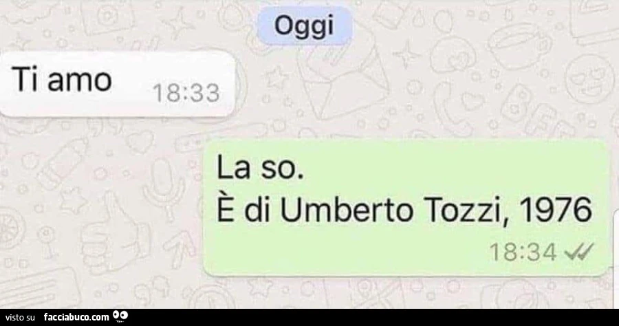 Ti amo. La so. ร Di umberto tozzi