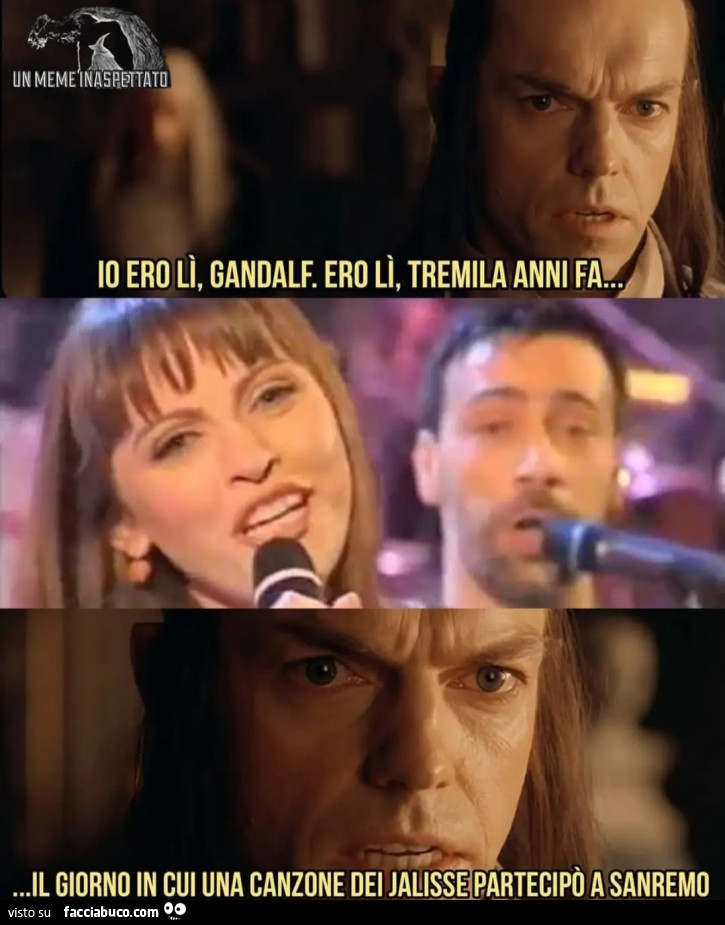 Io ero lì Gandolfo tremila anni fa il giorno in cui una canzone dei jalisse partecipò a Sanremo